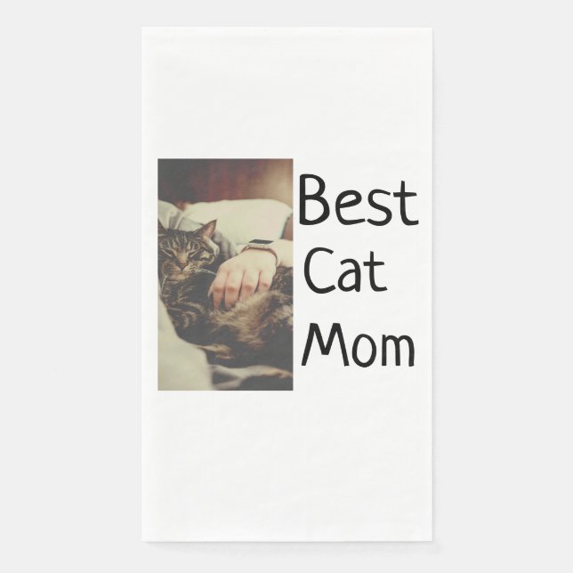 Beste Katze Mama Papa Cat Foto Namensgeschenk Vorl Serviette (Vorderseite)