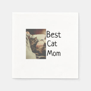 Beste Katze Mama Papa Cat Foto Namensgeschenk Vorl Serviette