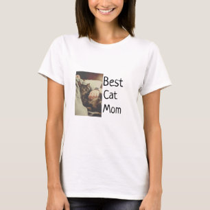 Beste Katze Mama Papa Cat Foto Namensgeschenk Vorl T-Shirt