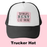 Beste Katze Mama schwarz pink Truckerkappe<br><div class="desc">Feiern Sie die weltbeste Katzenmutter mit diesem stilvollen LKW-Hut! Ideal für Tierliebhaber, die stolz ihre felinenliebenden Herzen auf ihren Ärmeln (oder Köpfen!) tragen. Egal, ob Sie sich Sorgen machen, den Park treffen oder einfach nur mit Ihren Pelzbabys herumhängen, dieser Hut behalte Ihnen cool und zeigt Ihre Liebe für Ihre tollen...</div>
