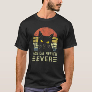 Beste Katze Nephew je Bump Fit Father's Day Vater T-Shirt