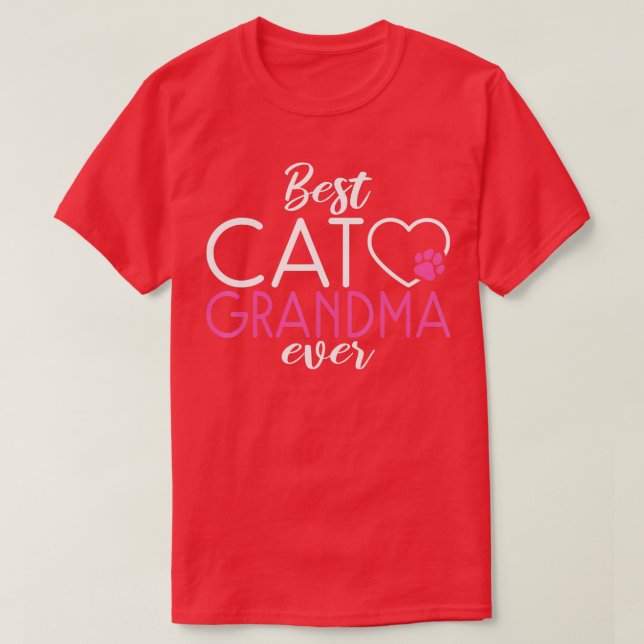 Beste Katze Oma je Kitty Cat Lover T-Shirt (Design vorne)