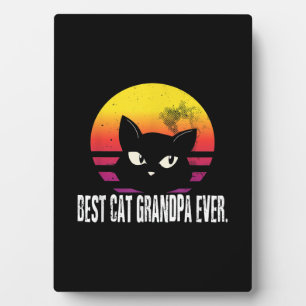 Beste Katze Opa je   Cat Retro Geschenk Fotoplatte