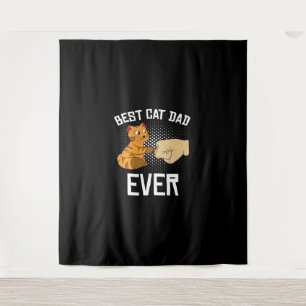 Beste Katze Vater je Fistbump Thema Katze Daddy Ha Wandteppich