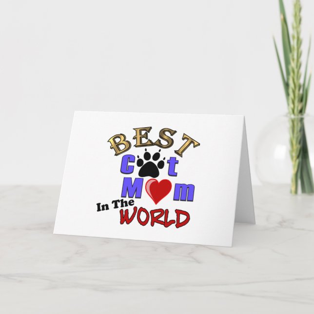 Beste Katzen-Mama in den Weltgeschenken für den Karte (Vorderseite)