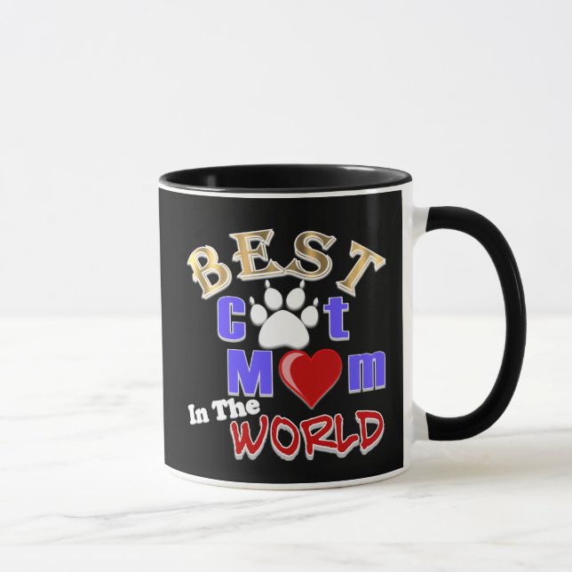 Beste Katzen-Mama in den Weltgeschenken für den Tasse (Rechts)
