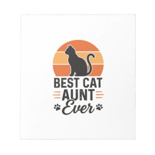 Beste Katzen-Tante überhaupt Vintage-Sonnenunterga Notizblock