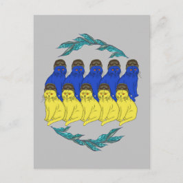 Beste Katzen Ukrainische Militärkatzen Postkarte