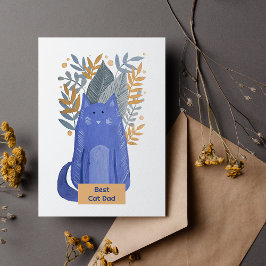 Beste Katzen-Vater-Katze und Zweigstellen-Illustra Feiertagskarte