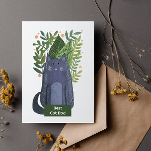 Beste Katzen-Vater-Katze und Zweigstellen-Illustra Feiertagskarte