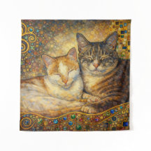 Beste Katzenfreunde Klimt-inspiriert