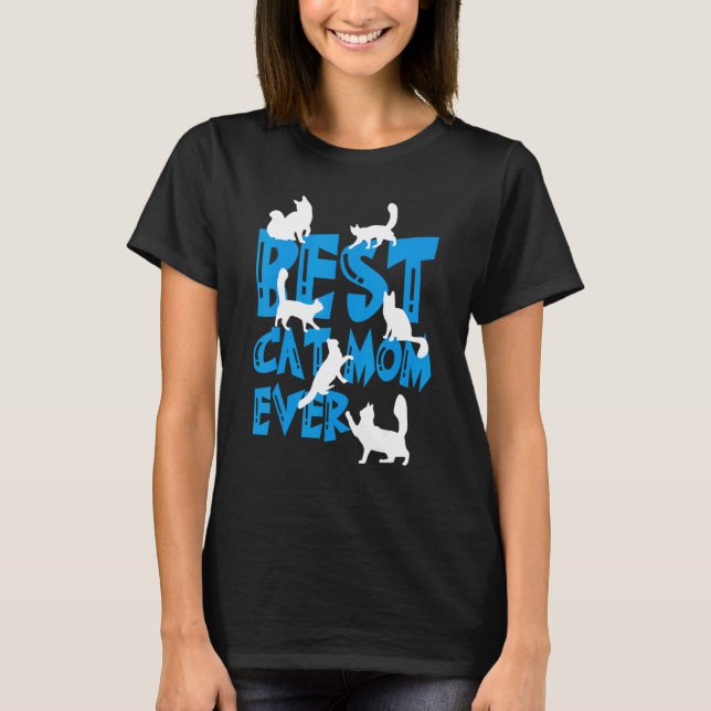 Beste Katzenmutter Aller Tier  Mütter 2 T-Shirt (Vorderseite)