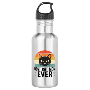 Beste Katzenmutter Aller Zeiten Retro Katzen Gesic Edelstahlflasche