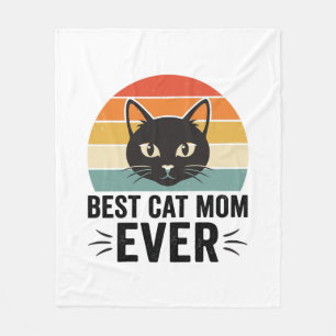 Beste Katzenmutter Aller Zeiten Retro Katzen Gesic Fleecedecke