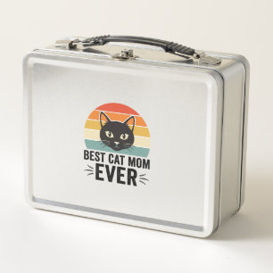 Beste Katzenmutter Aller Zeiten Retro Katzen Gesic Metall Brotdose