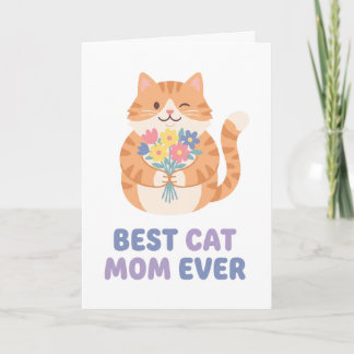 Beste Katzenmutter Aller Zeiten Tabby-Katze Grafik Karte