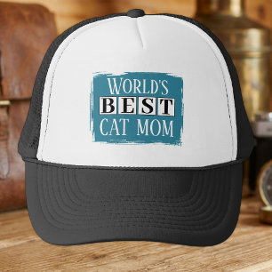Beste Katzenmutter blau Truckerkappe