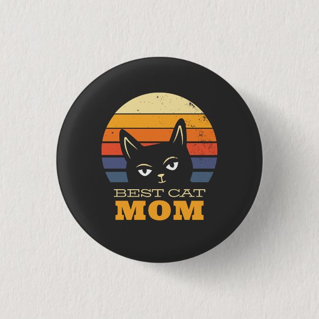 Beste Katzenmutter Button (Vorderseite)