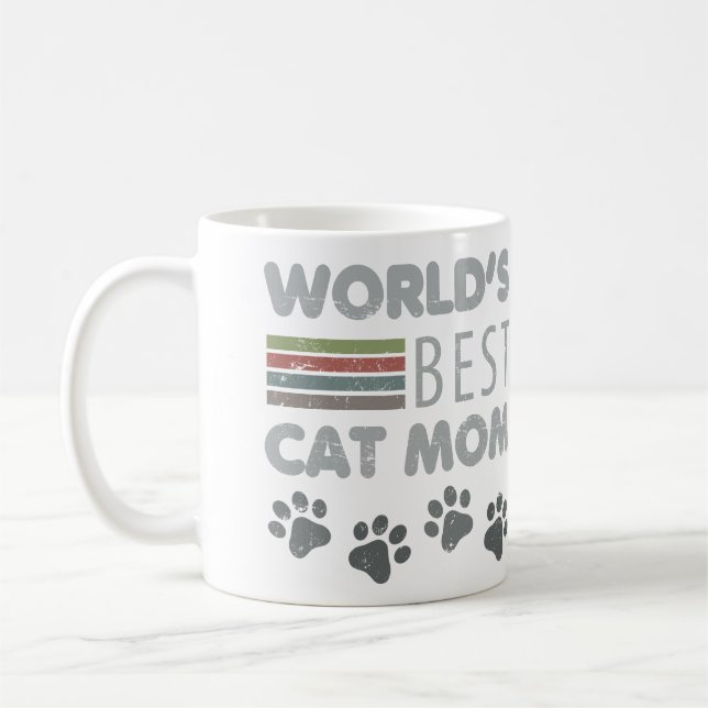 Beste Katzenmutter der Welt Kaffeetasse (Links)