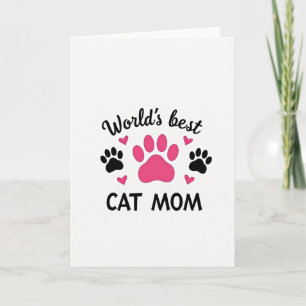 Beste Katzenmutter der Welt Kunstkarte Karte
