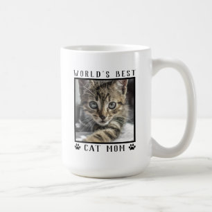 Beste Katzenmutter der Welt mit dem Foto Ihrer Kat Kaffeetasse