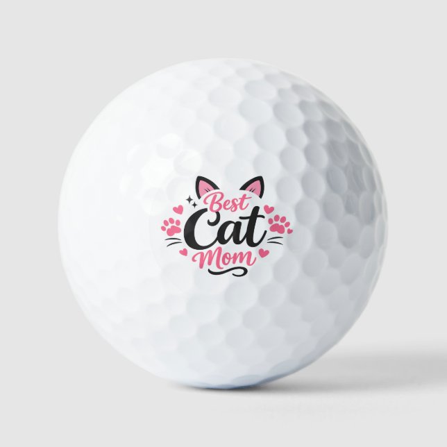 Beste Katzenmutter Golfball (Vorderseite)
