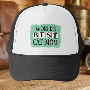 Beste Katzenmutter grün Truckerkappe