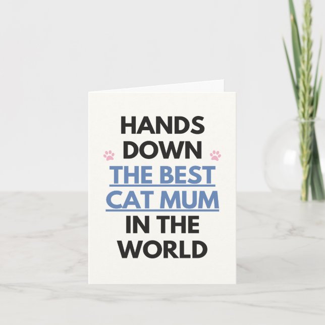 Beste Katzenmutter Karte (Vorderseite)