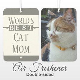 Beste Katzenmutter macht Foto grau Autolufterfrischer