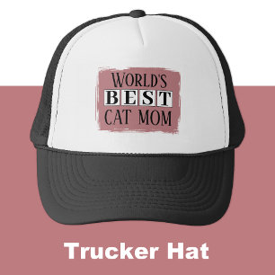 Beste Katzenmutter schwarze staubige Rose Truckerkappe