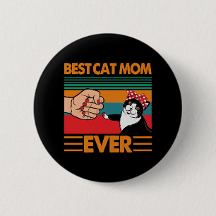 Beste Katzenmutter überhaupt Bandana Button