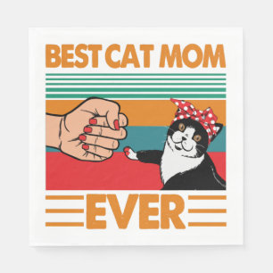 Beste Katzenmutter überhaupt Bandana Serviette