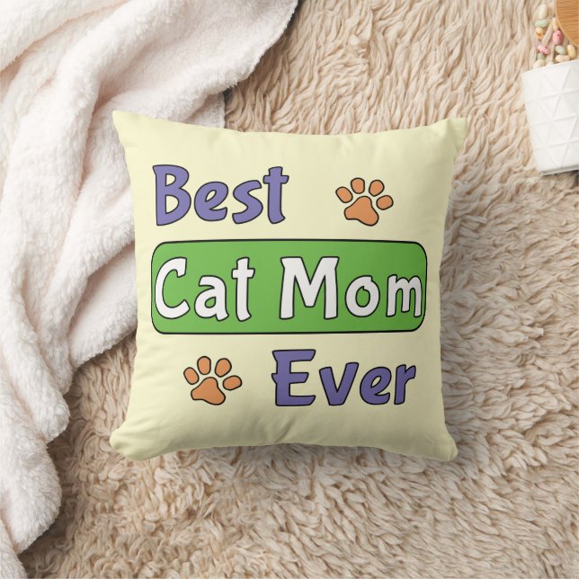 Beste Katzenmutter überhaupt Kissen (Decke)