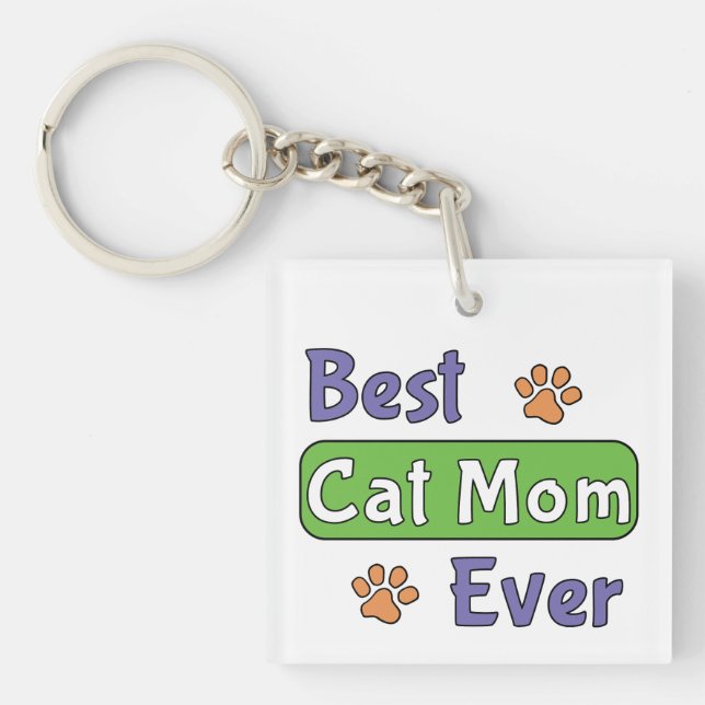 Beste Katzenmutter überhaupt Schlüsselanhänger (Vorderseite)
