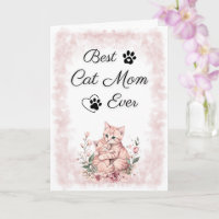 Beste Katzenmutter überhaupt | Süße Aquarell-Katze