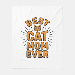 Beste Katzenmutter überhaupt Vintage-Engravingsdes Fleecedecke
