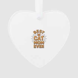 Beste Katzenmutter überhaupt Vintage-Engravingsdes Ornament