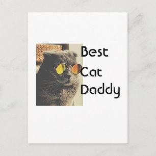 Beste Katzenmutter Vater füge Katzenfoto Namen Ges Postkarte