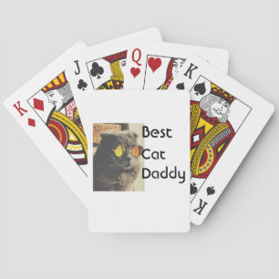 Beste Katzenmutter Vater füge Katzenfoto Namen Ges Spielkarten