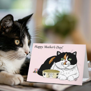 Beste Katzenmutter Verwöhnte Dreifarbige Muttertag Feiertagskarte