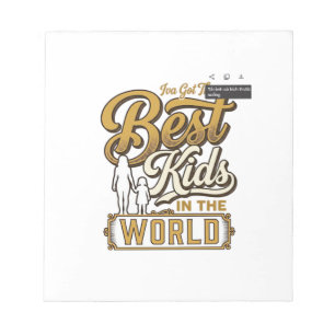 Beste Kinder der Welt Vintage-Familien-Typografie  Notizblock