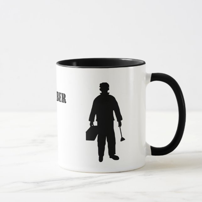 Beste Klempner-Tasse mit schwarzer Silhouette Tasse (Rechts)