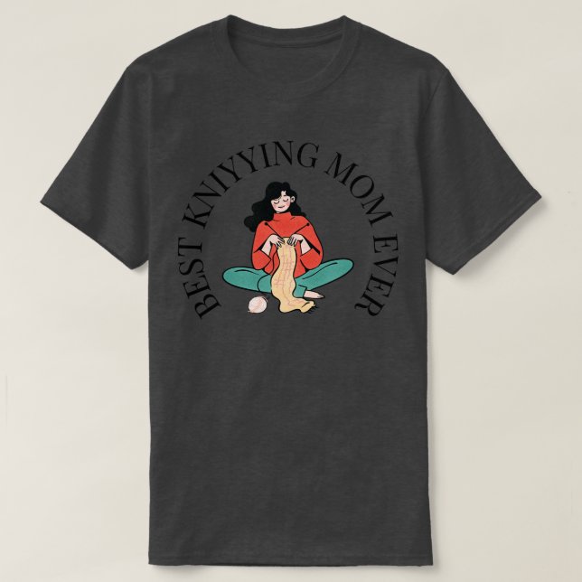 BESTE KNITTING-MAMA JE 166 T-Shirt (Design vorne)