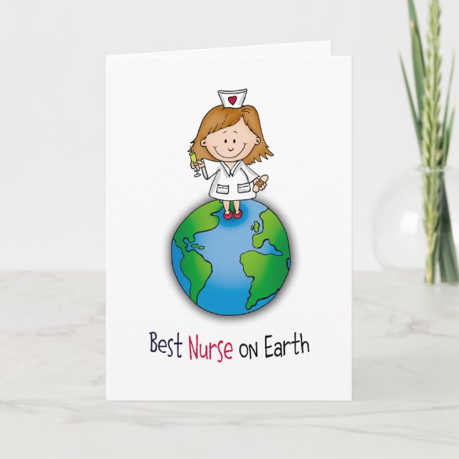 Beste Krankenschwester der Welt - Krankenpflege -  Karte (Vorderseite)