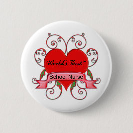 Beste Krankenschwester der Welt Schul Button