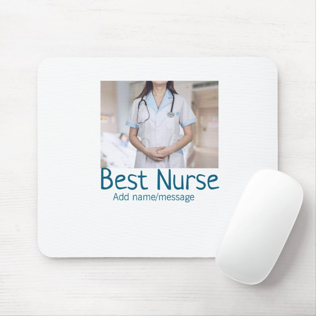 Beste Krankenschwester fügt Bildname Text ärztlich Mousepad (Mit Mouse)