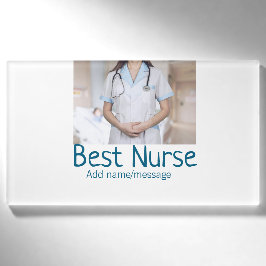 Beste Krankenschwester fügt Bildname Text ärztlich Namenschild