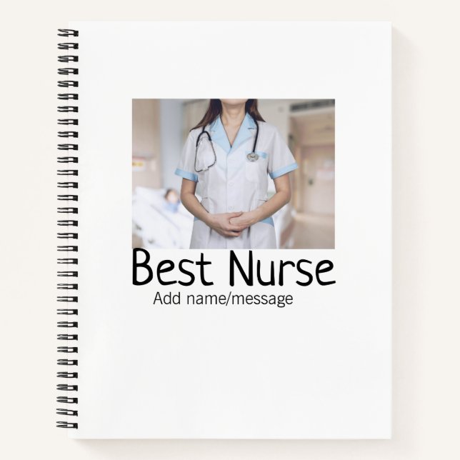 Beste Krankenschwester fügt Bildname Text ärztlich Notizbuch (Vorderseite)