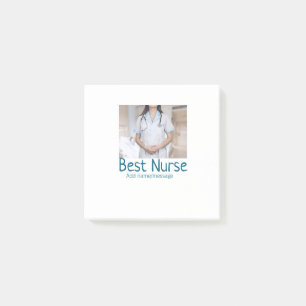 Beste Krankenschwester fügt Bildname Text ärztlich Post-it Klebezettel