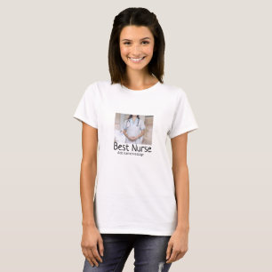 Beste Krankenschwester fügt Bildname Text ärztlich T-Shirt
